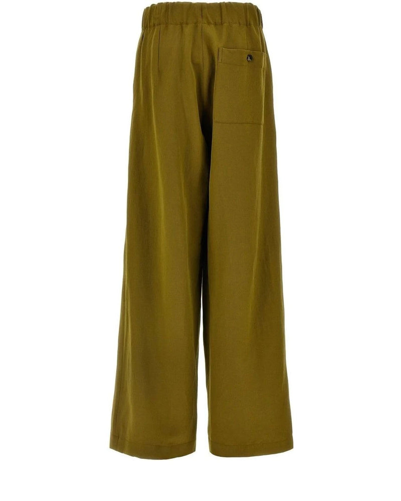 Dries Van Noten Palazzo Pant in green — view 2
