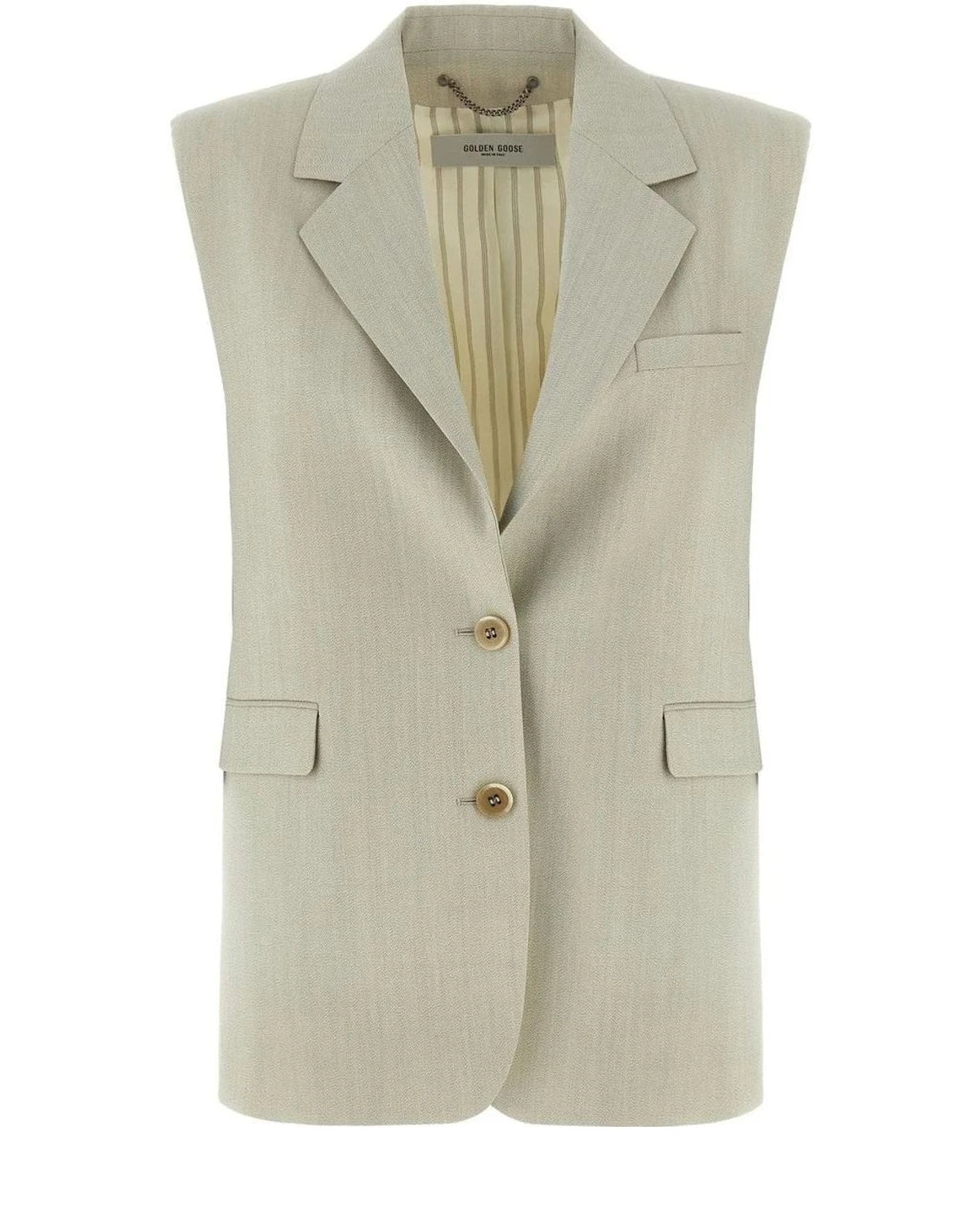 Golden Goose Vest in beige, Virgin Wool