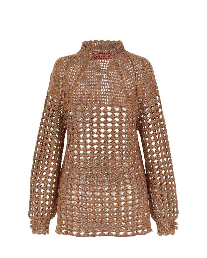 Valentino Garavani Cardigan in multicolor, Linen — view 2