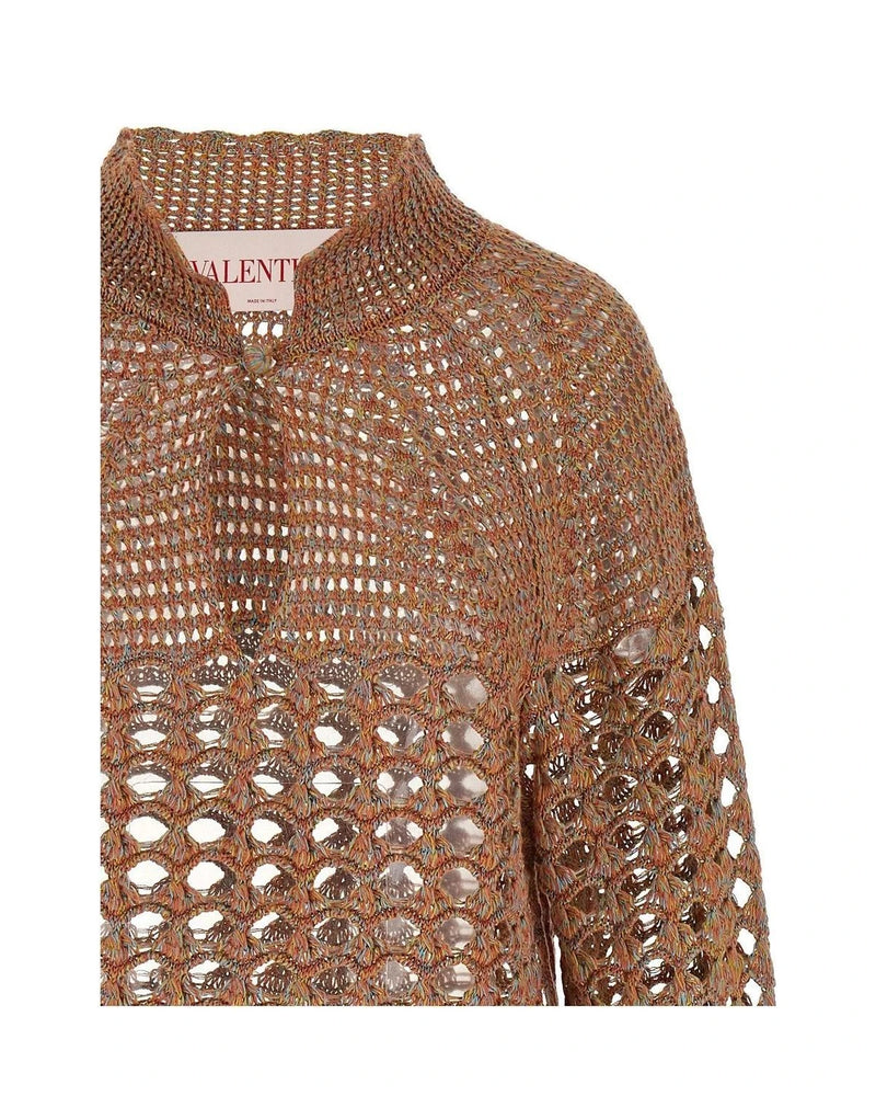 Valentino Garavani Cardigan in multicolor, Linen — view 3