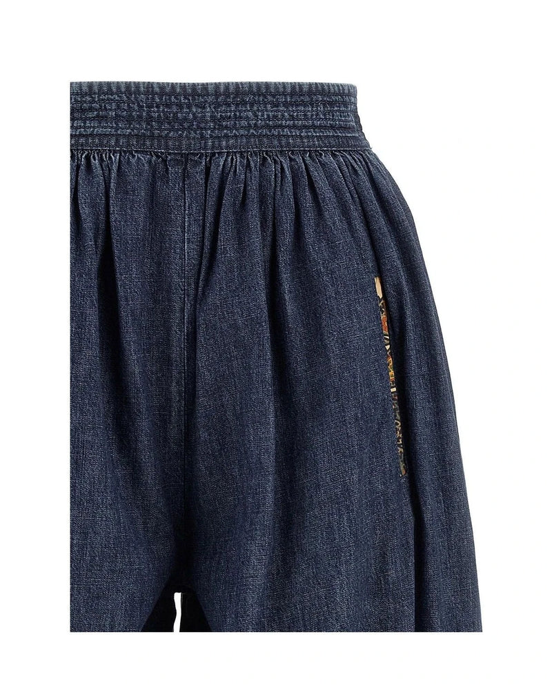 Valentino Garavani Harem Pant in blue, Cotton — view 3