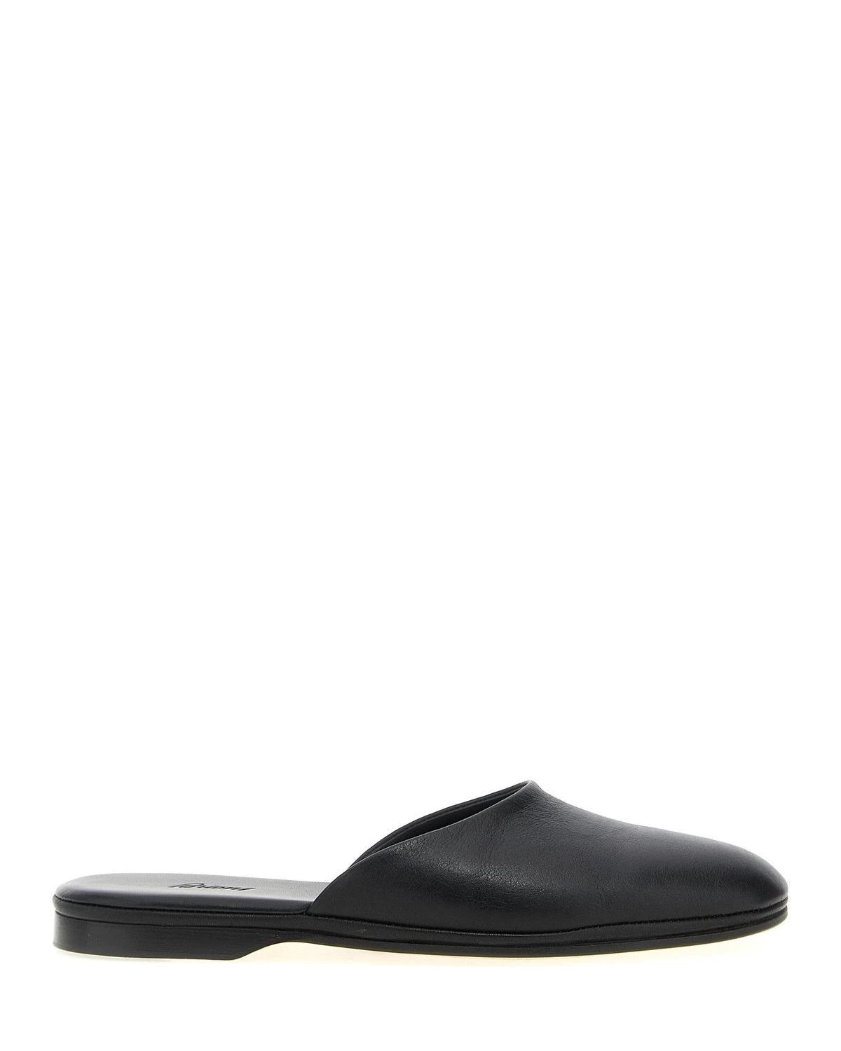 Black Calfskin Mules 