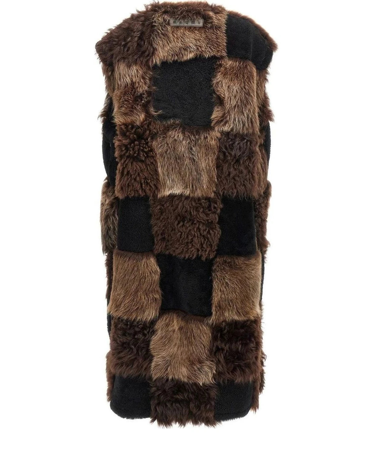 Marni Vest in brown, Lamb Fur — view 2