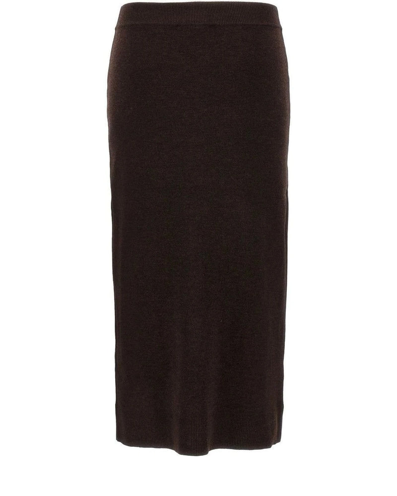 Victoria Beckham Skirt in brown, Wool — view 2