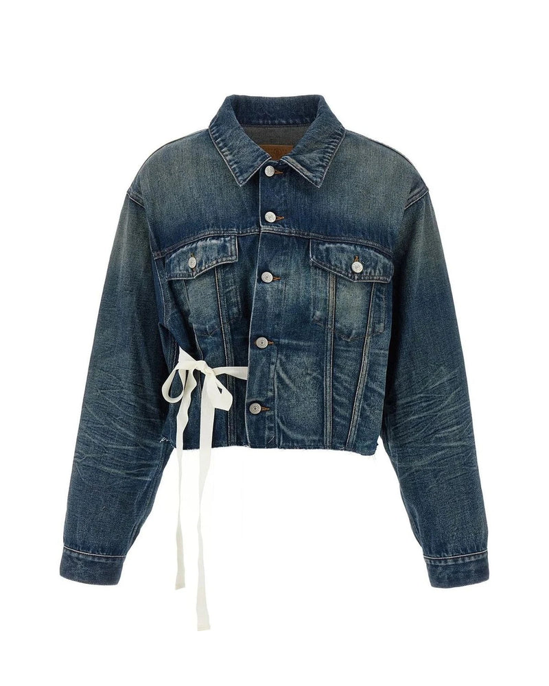 MM6 Maison Margiela Trucker Jacket in blue, Cotton