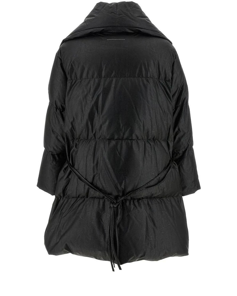 MM6 Maison Margiela Puffer Jacket in black, Viscose — view 3