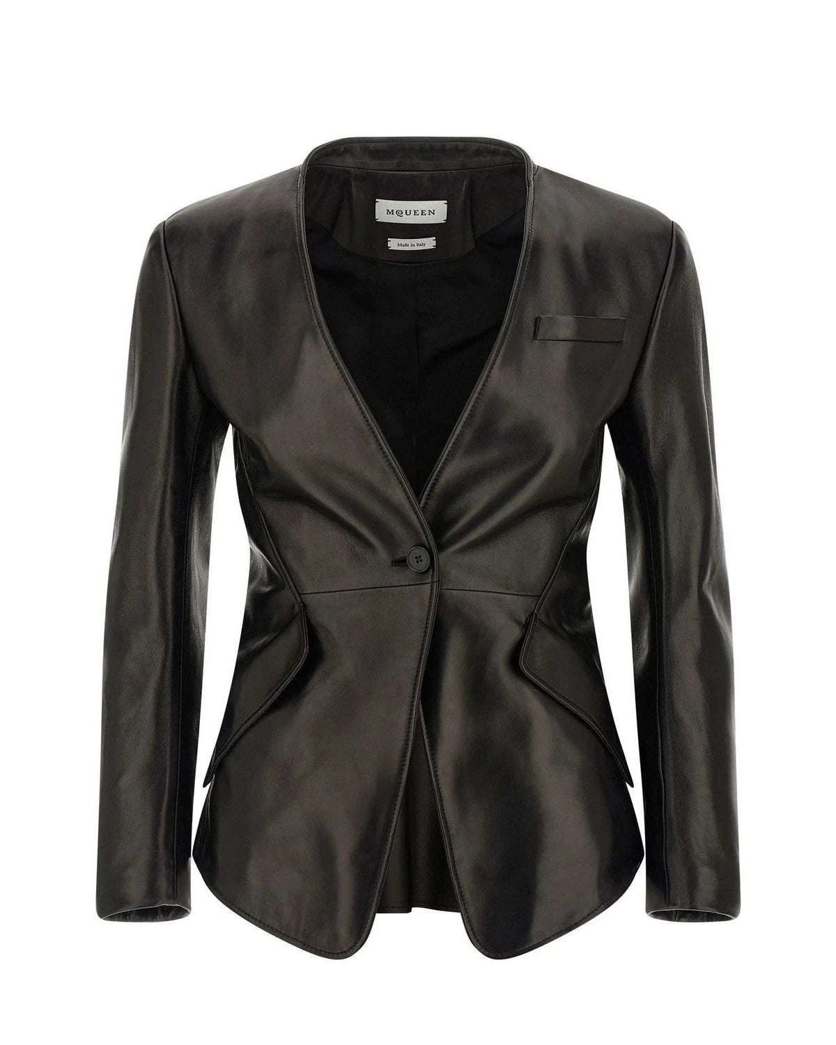 Alexander McQueen Blazer in black, Lamb Leather