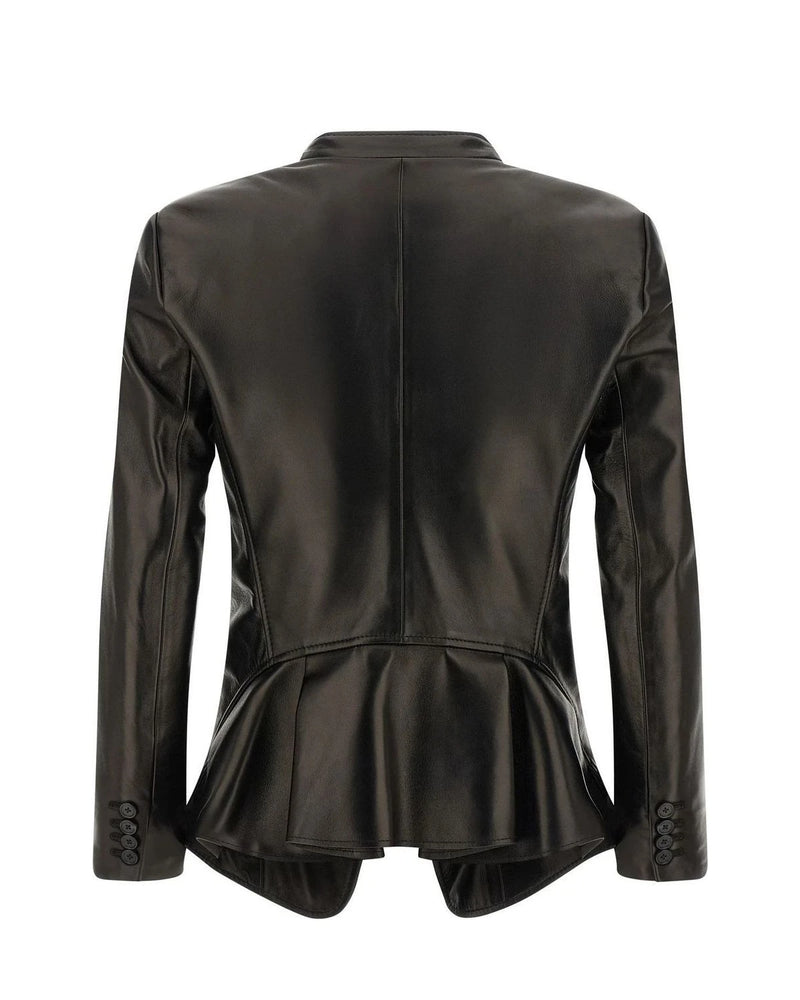 Alexander McQueen Blazer in black, Lamb Leather — view 2