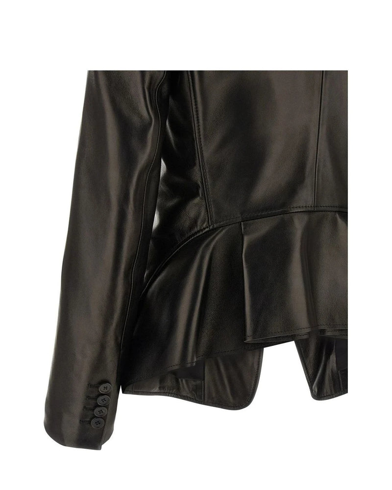 Alexander McQueen Blazer in black, Lamb Leather — view 4
