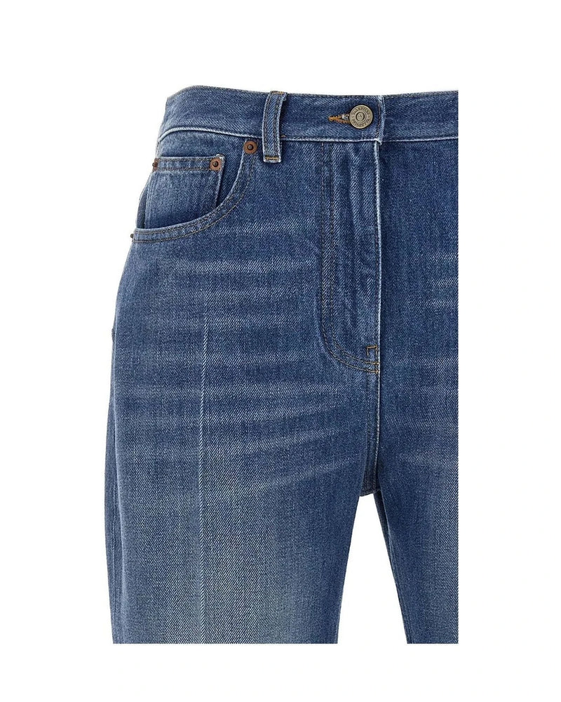 Valentino Garavani Jean in blue, Cotton — view 3
