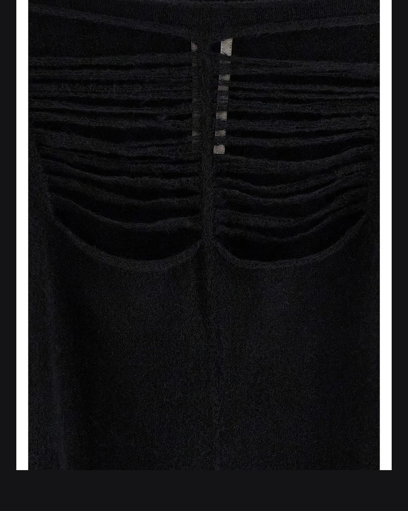 Black Wool Cardigan 