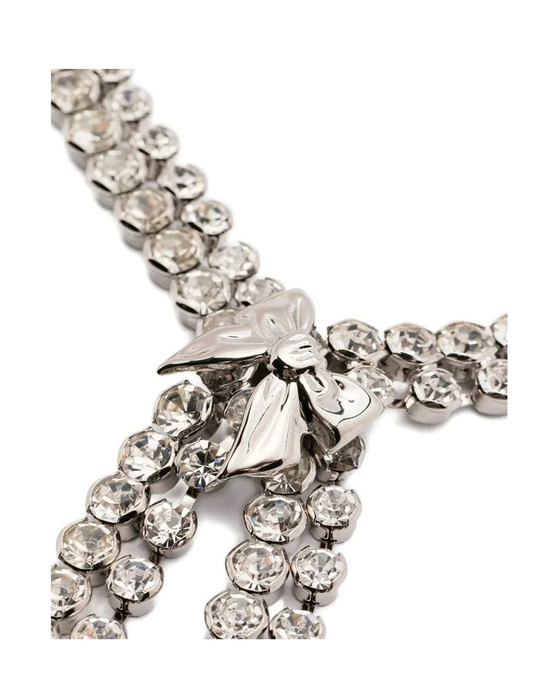 Alessandra Rich Necklace in silver, Glass — view 2