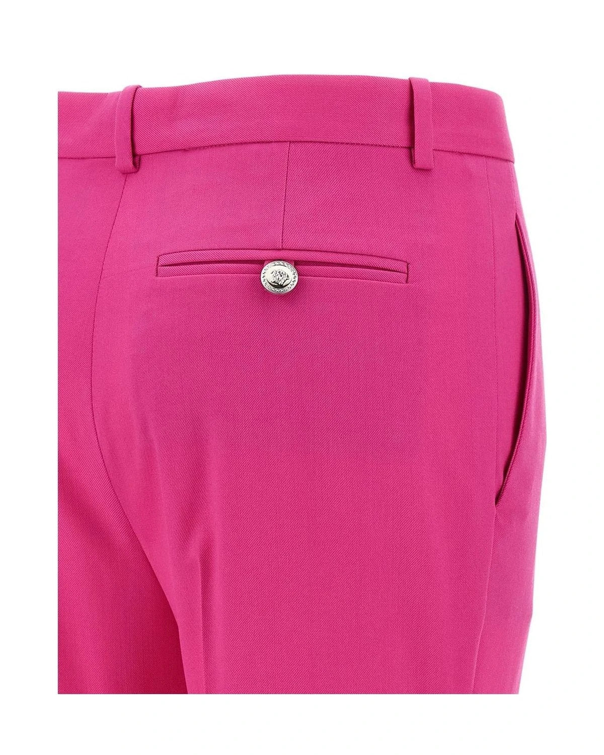 Versace Palazzo Pant in pink, Virgin Wool — view 4