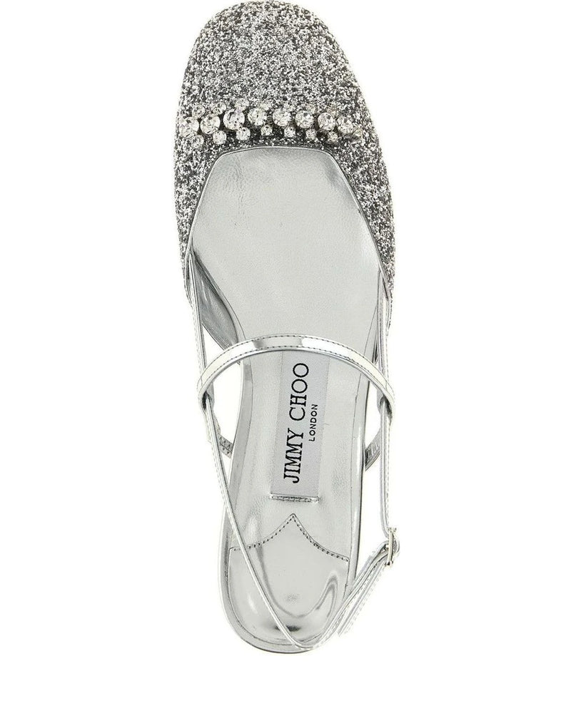 Jimmy Choo Flats in silver — view 4