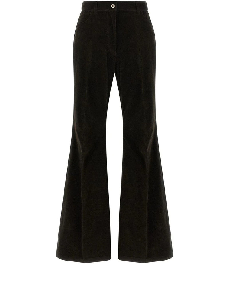 Ferragamo Palazzo Pant in brown, Cotton