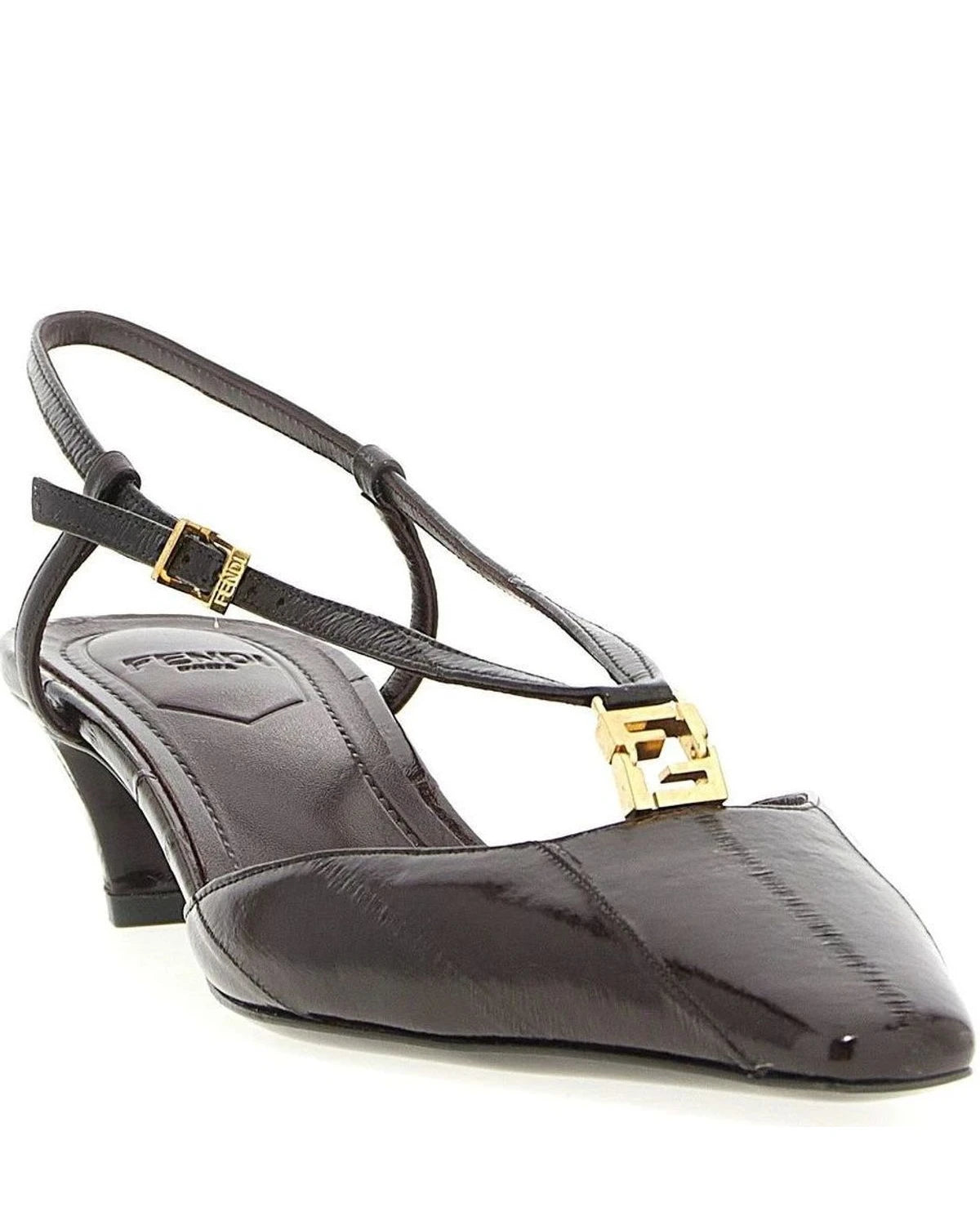 Fendi Heels in brown, Lamb Leather — view 2