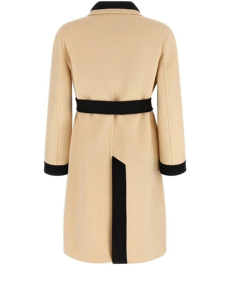 Valentino Garavani Wrap Coat in beige, Virgin Wool — view 2