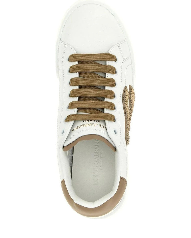 Dolce & Gabbana Sneakers in beige, Calfskin Leather — view 4