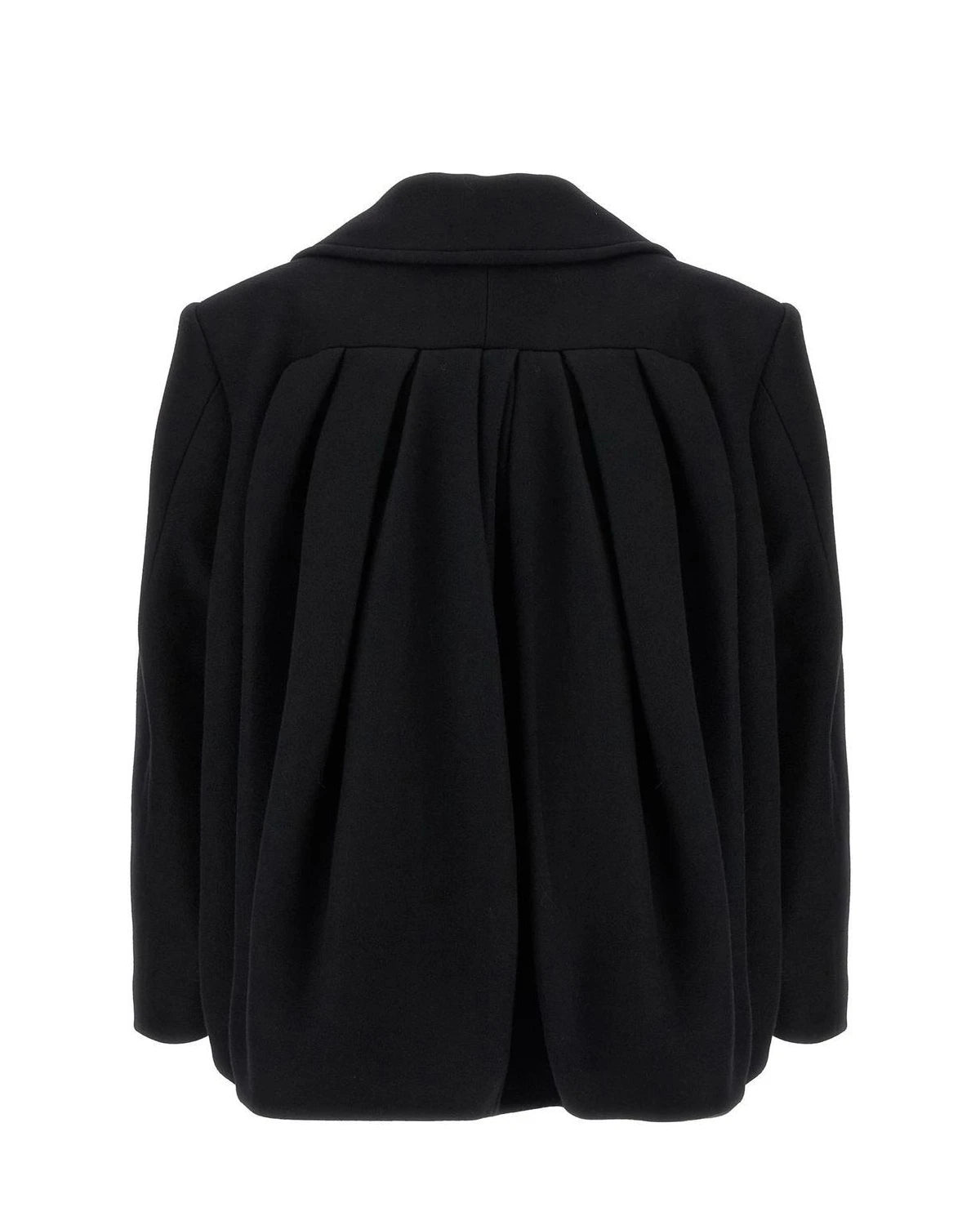 Dries Van Noten Pea Coat in black, Wool — view 2