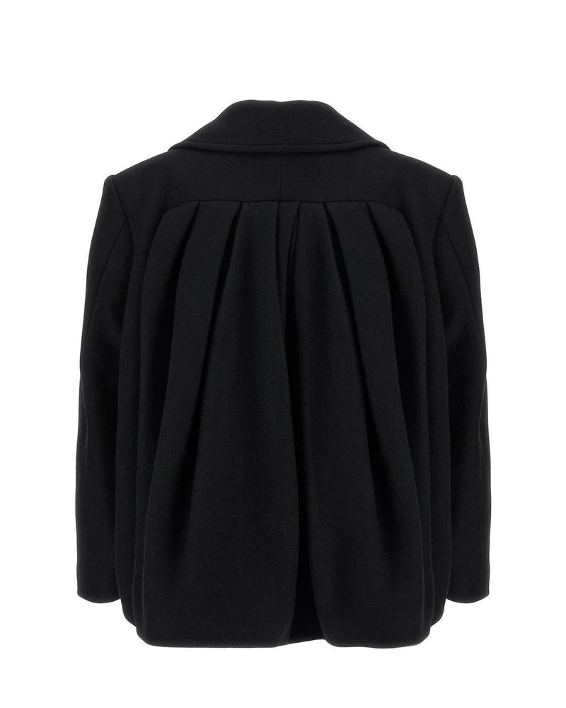 Dries Van Noten Pea Coat in black, Wool — view 2