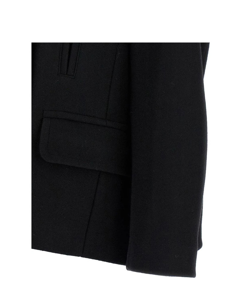 Dries Van Noten Pea Coat in black, Wool — view 4