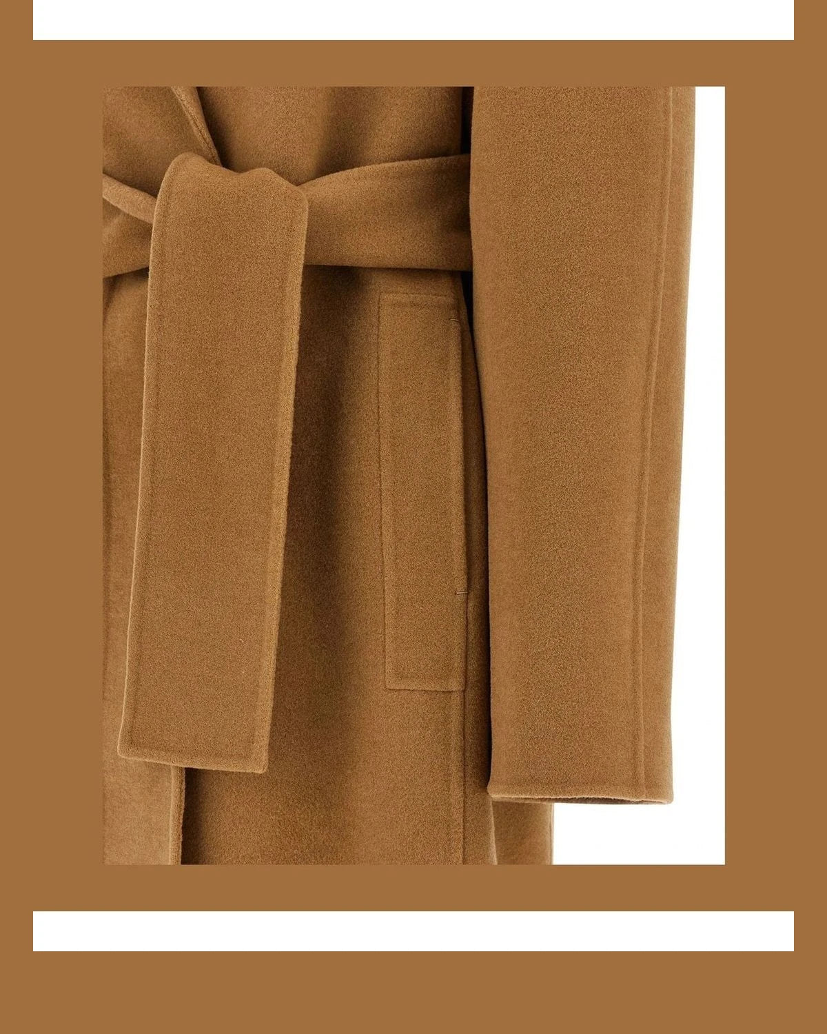 Khaite Wrap Coat in brown, Wool — view 4