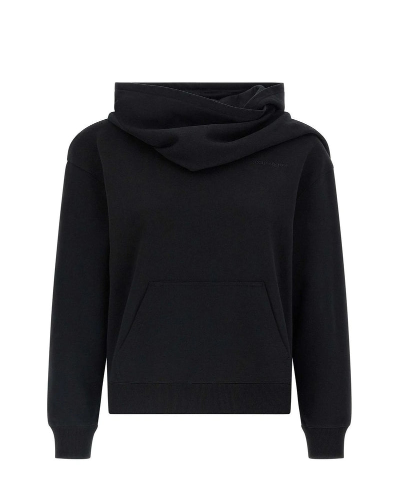 Courrèges Hoodie in black, Cotton
