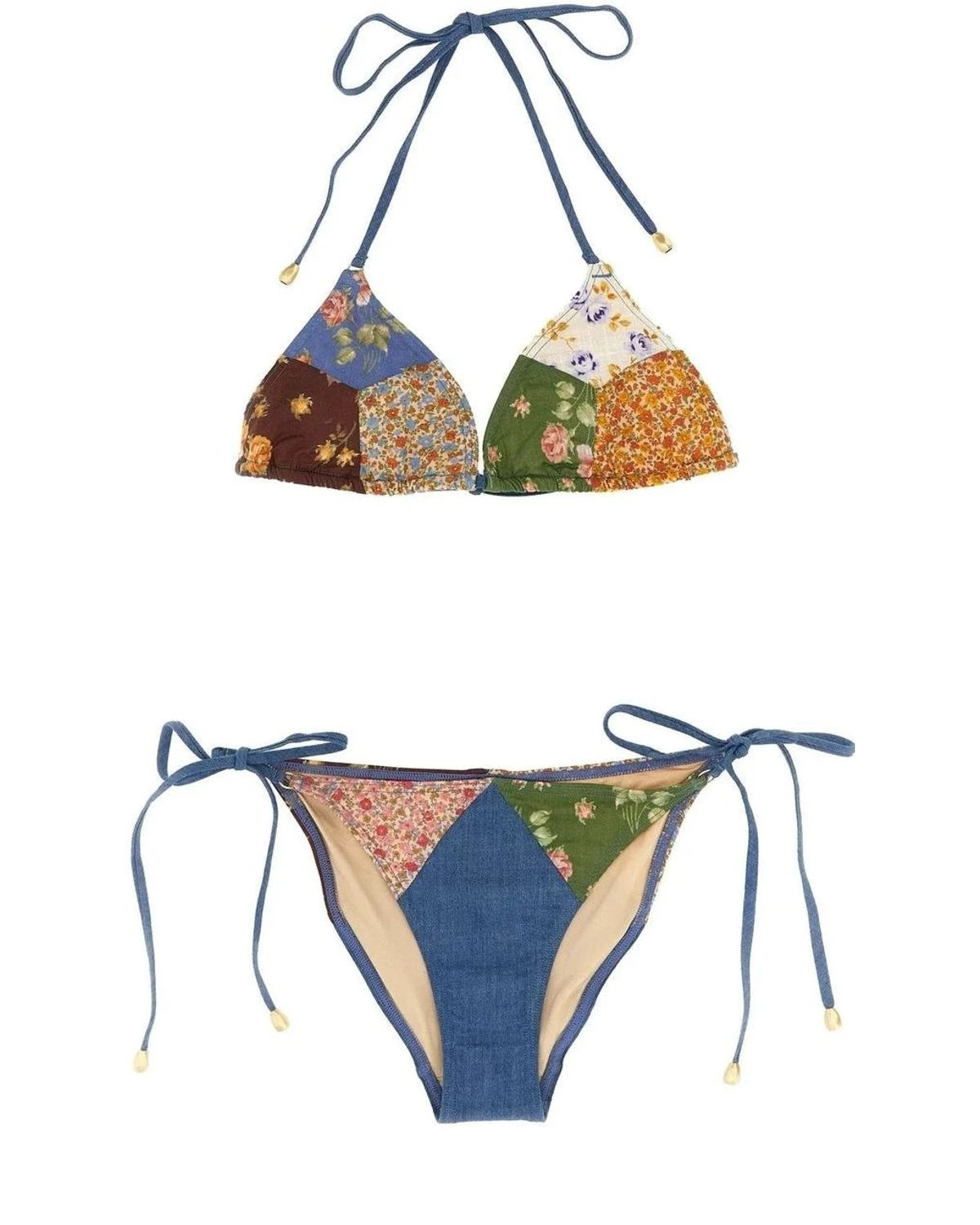 Zimmermann Classic Bikini in multicolor, Cotton