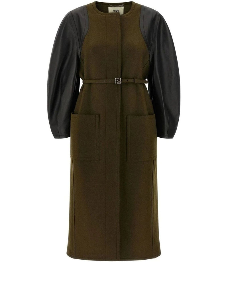 Fendi Overcoat in brown, Viscose