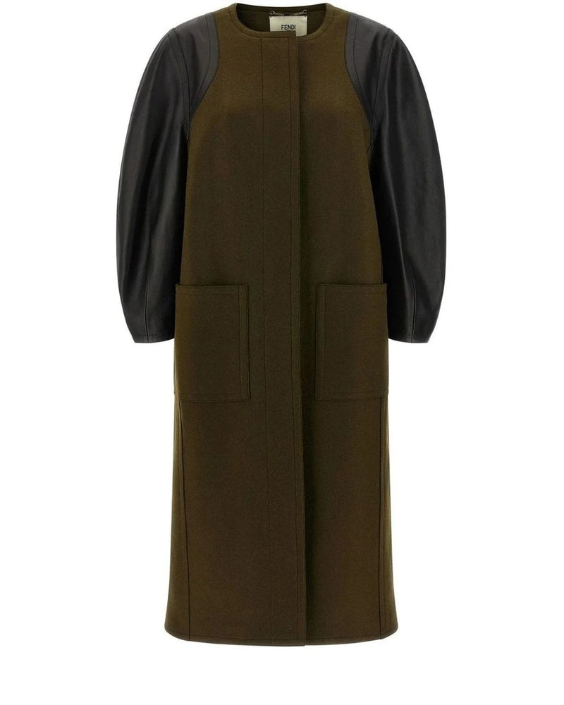 Fendi Overcoat in brown, Viscose — view 2