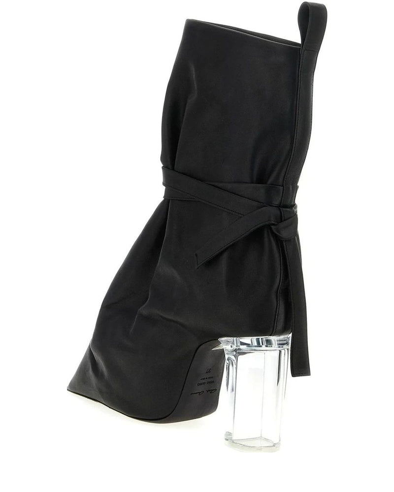 Rick Owens Heels in black, Cow Leather — view 3