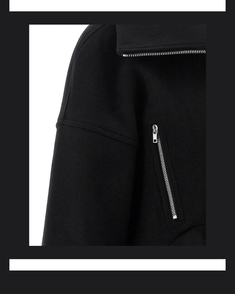 Rick Owens Overcoat in black, Virgin Wool — view 4
