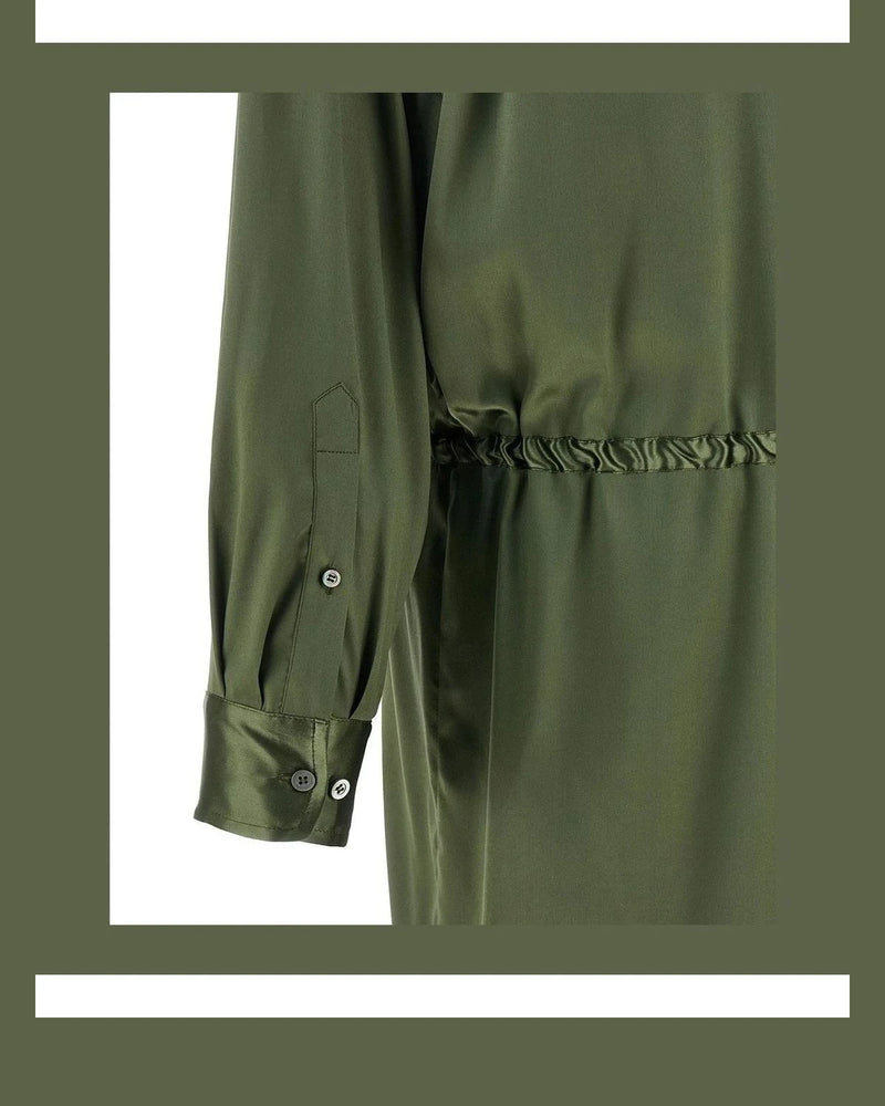 Dries Van Noten Dresse in green, Silk — view 4
