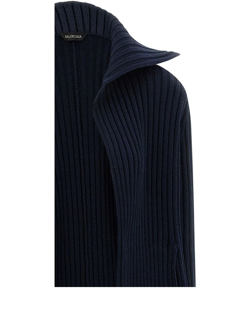 Blue Polyester Cardigan 
