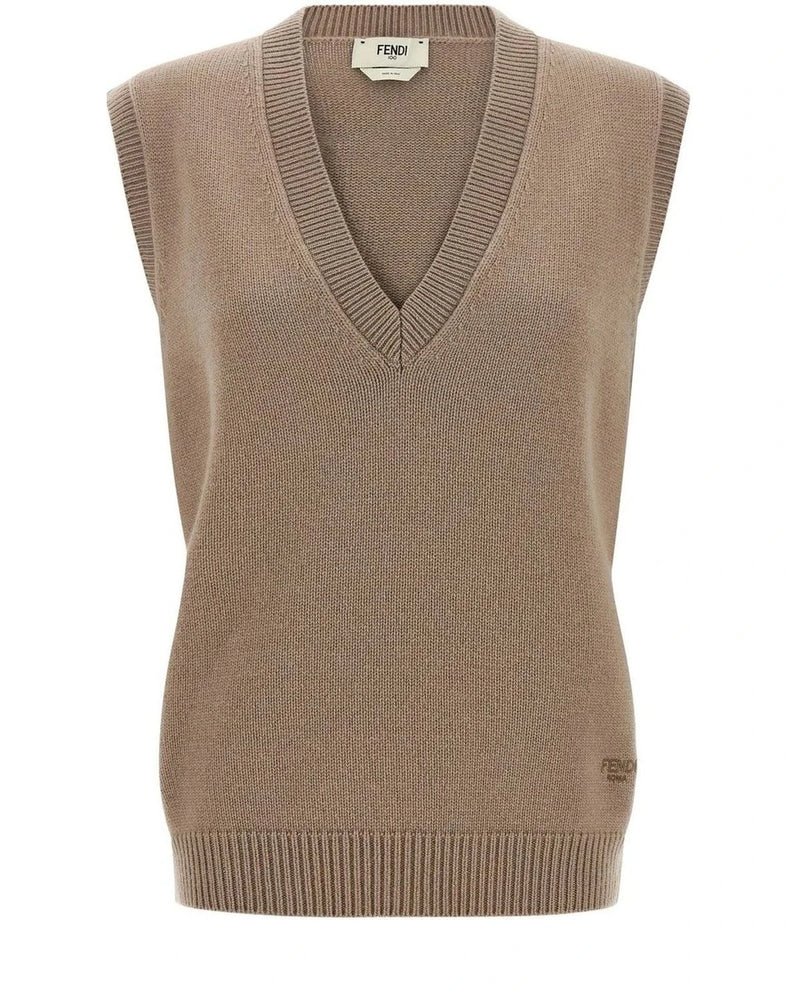 Fendi Vest in beige, Cashmere