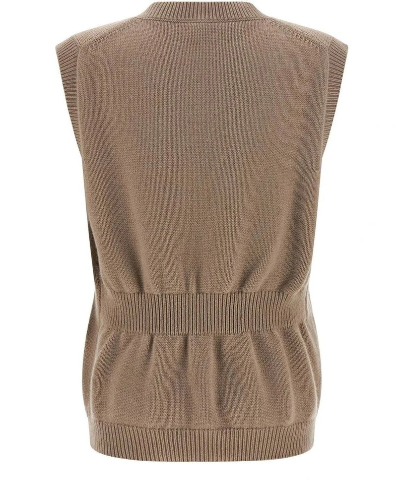 Fendi Vest in beige, Cashmere — view 2