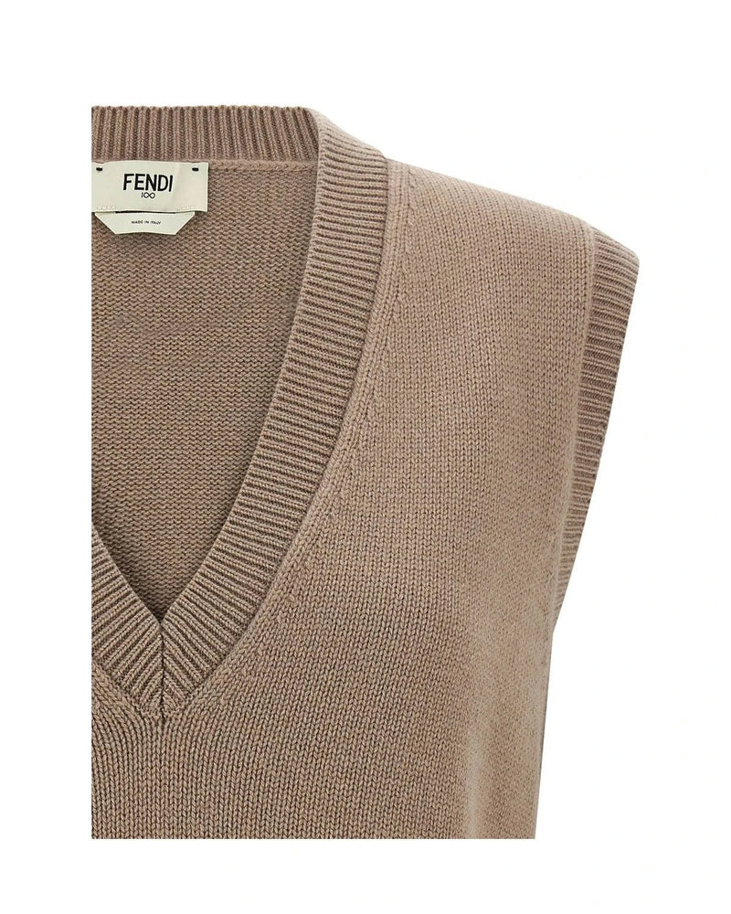 Fendi Vest in beige, Cashmere — view 3