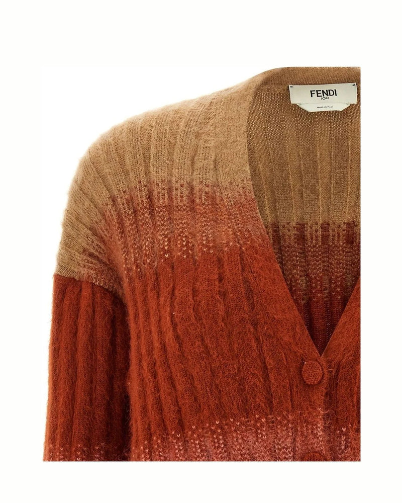Fendi Cardigan in multicolor, Mohair Wool — view 3