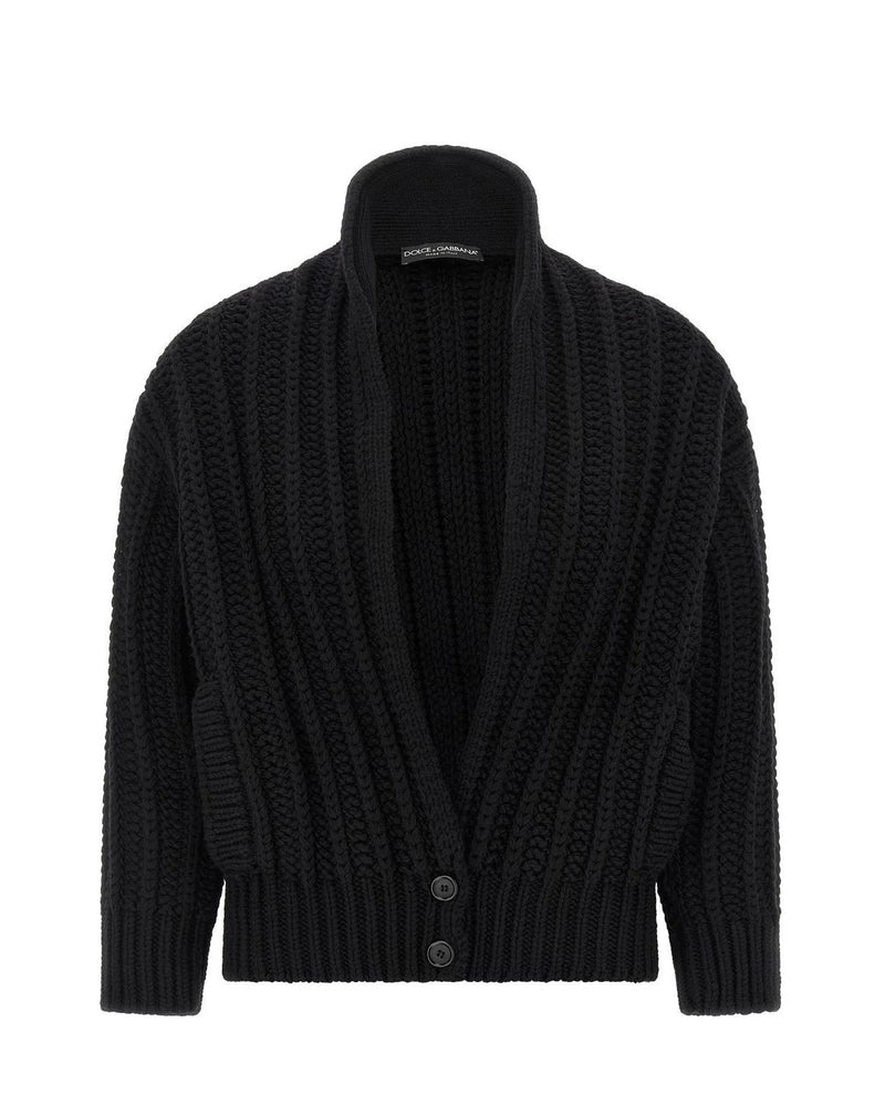 Dolce & Gabbana Cardigan in black, Virgin Wool