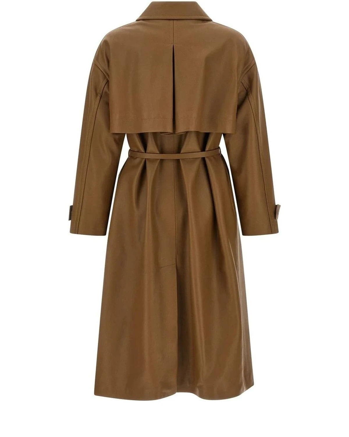 Fendi Trench Coat in brown, Lamb Leather — view 2