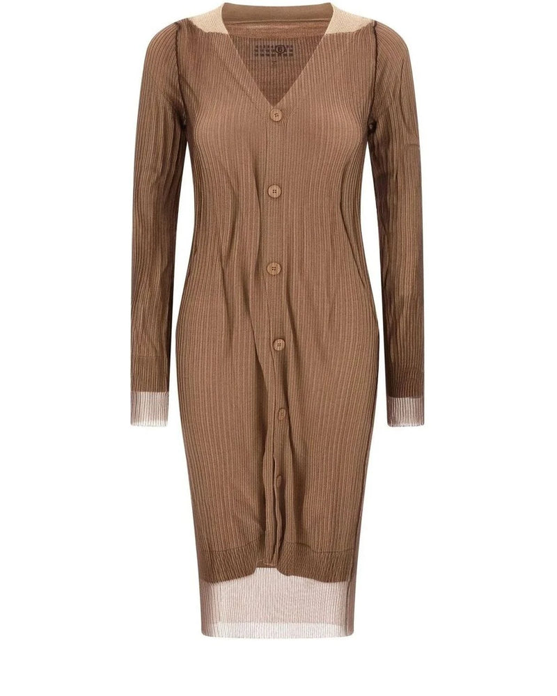 MM6 Maison Margiela Dresse in beige, Polyamide