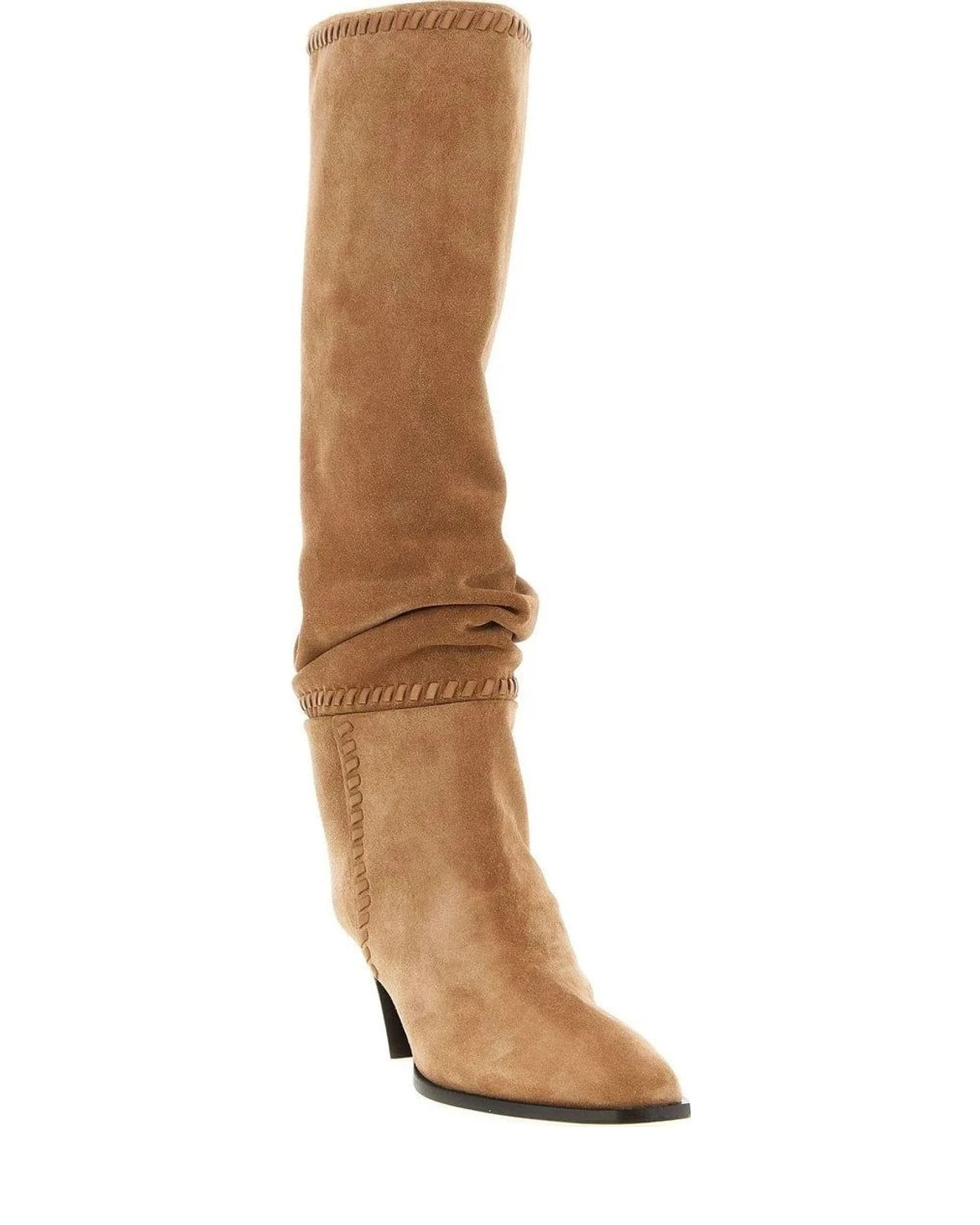 Jimmy Choo Knee High Boots in beige, Leather — view 2