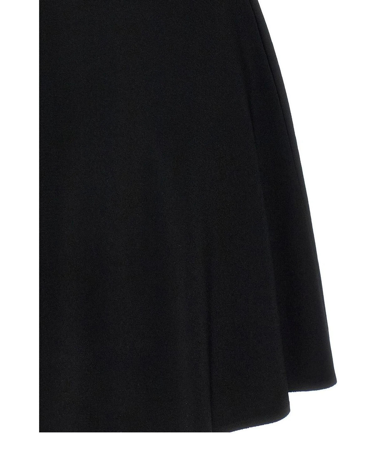 Black Viscose Short Dress 