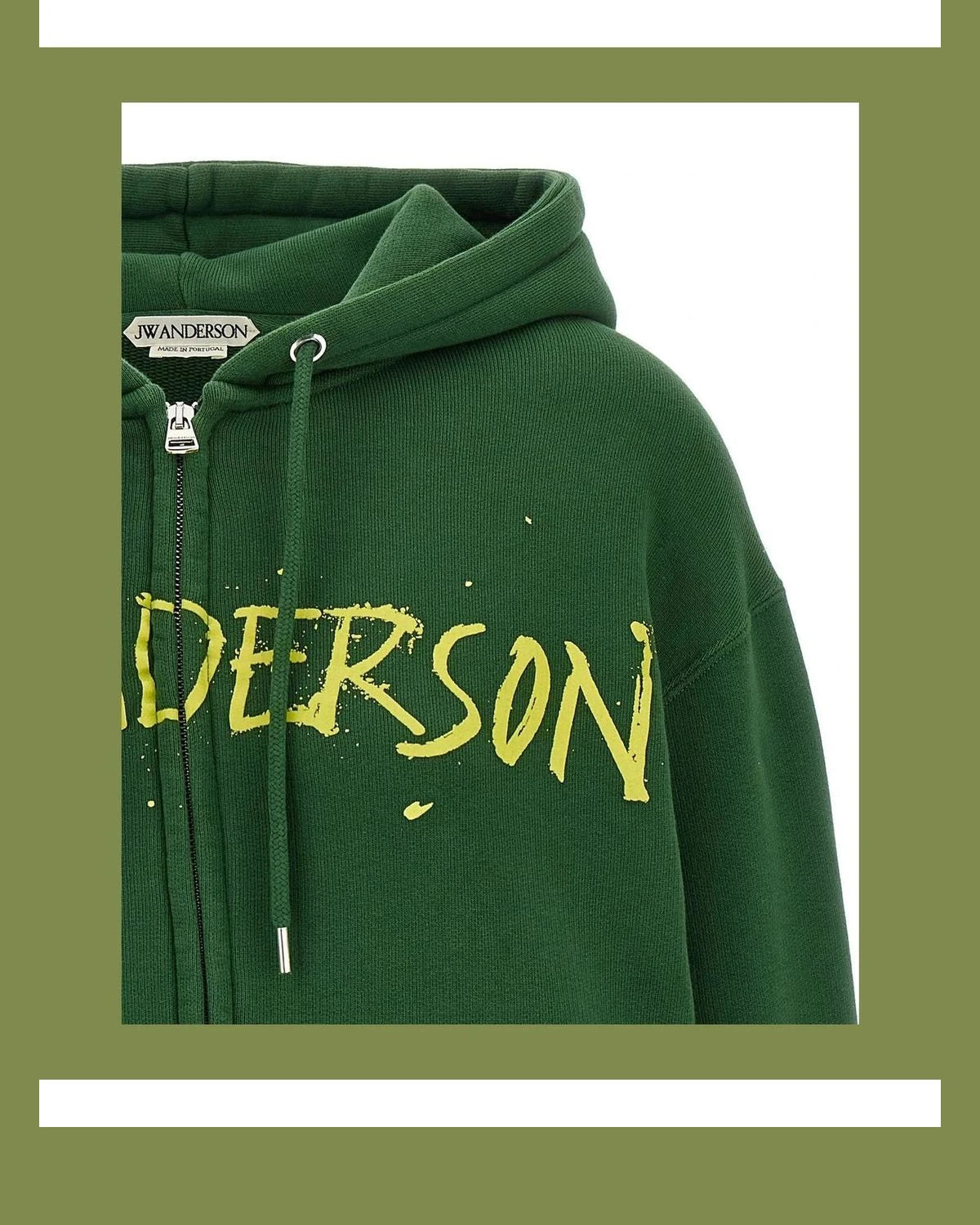 JW Anderson Hoodie in green, Cotton — view 3