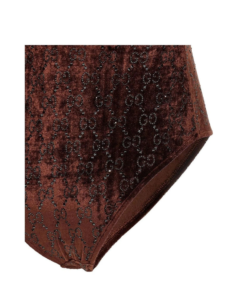 Gucci Bodysuit in brown, Polyamide — view 4