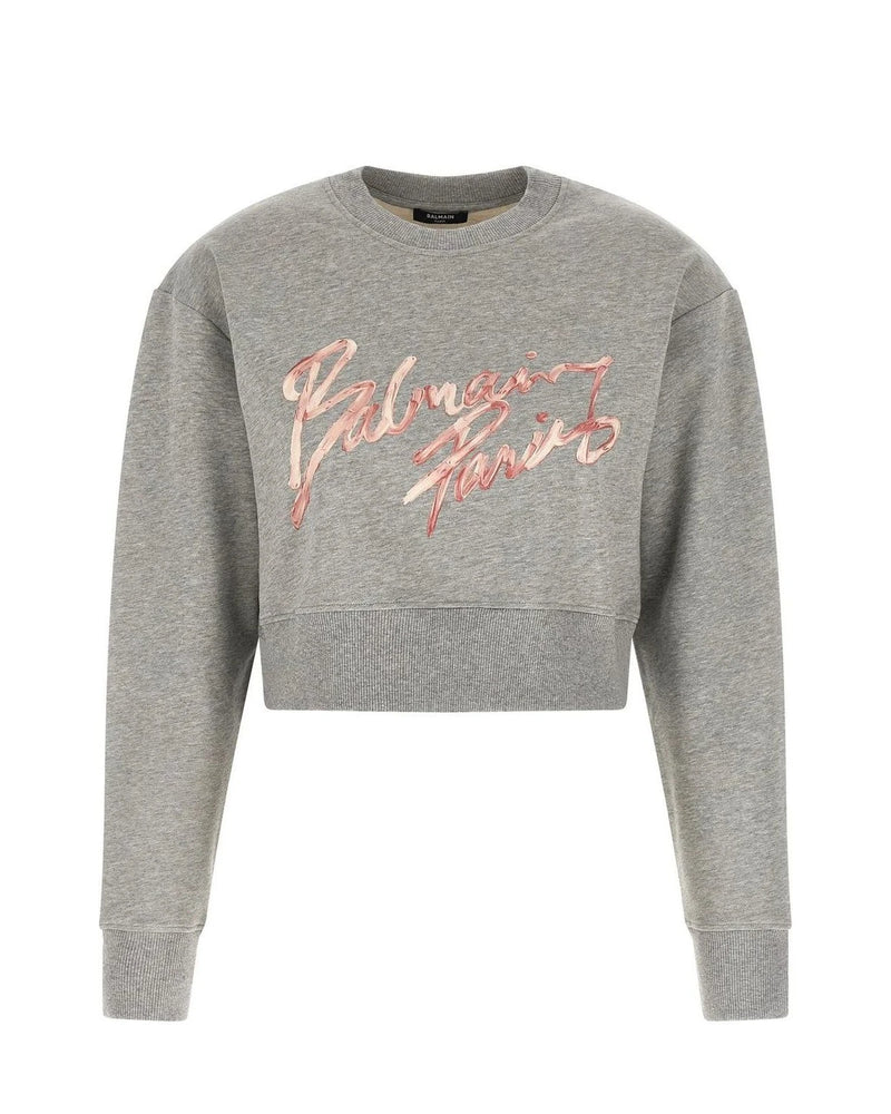 Balmain Sweatshirt in gray, Cotton
