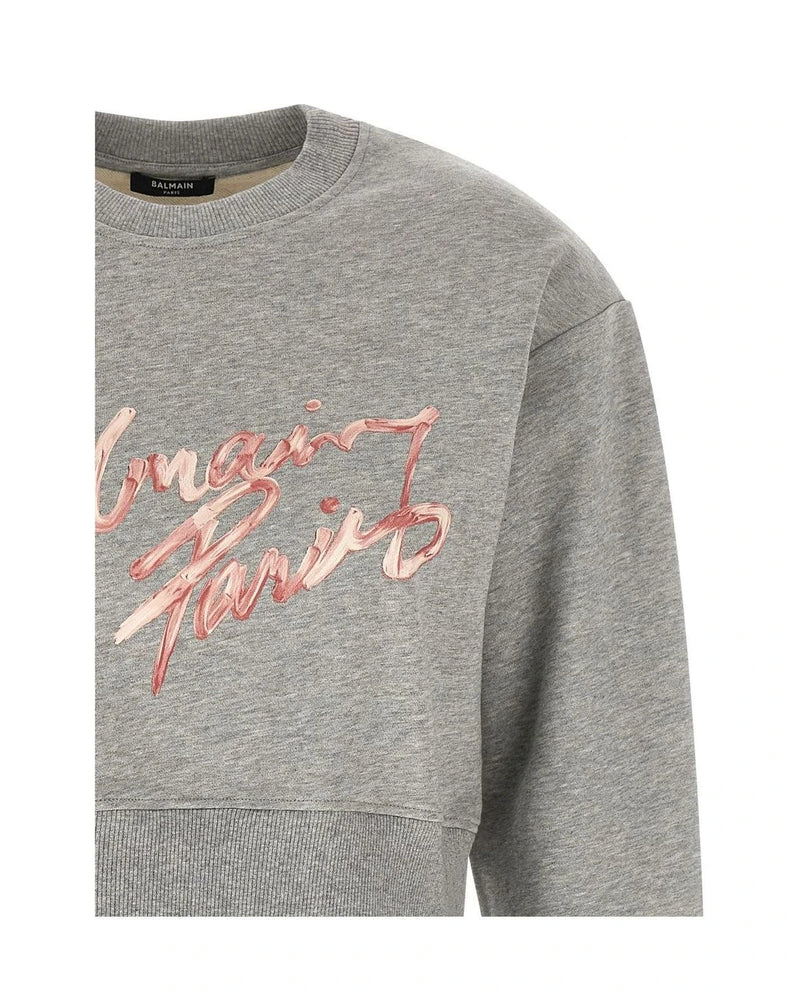 Balmain Sweatshirt in gray, Cotton — view 3