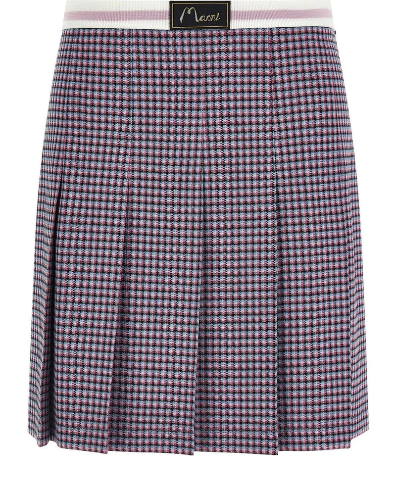Purple Viscose Long Skirt 