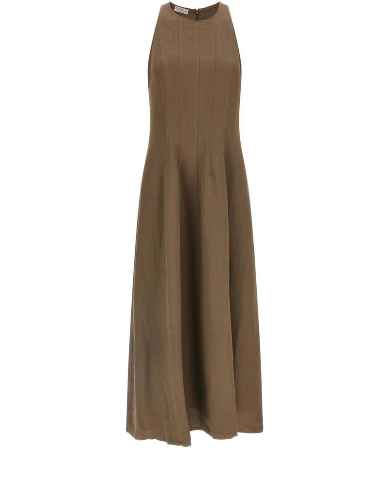 Brunello Cucinelli Dresse in brown, Viscose