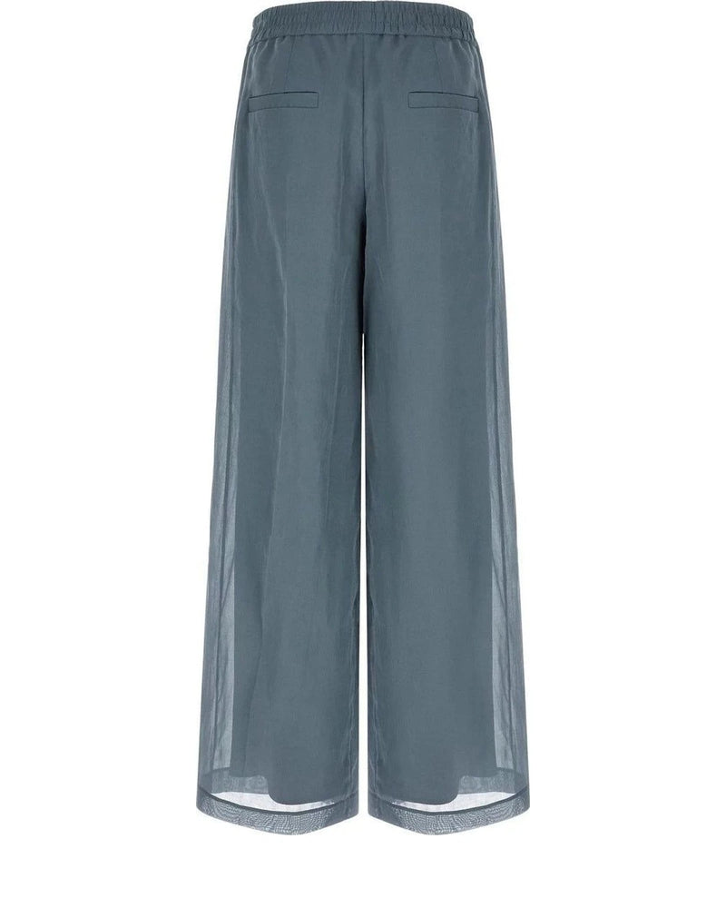 Brunello Cucinelli Palazzo Pant in blue — view 2
